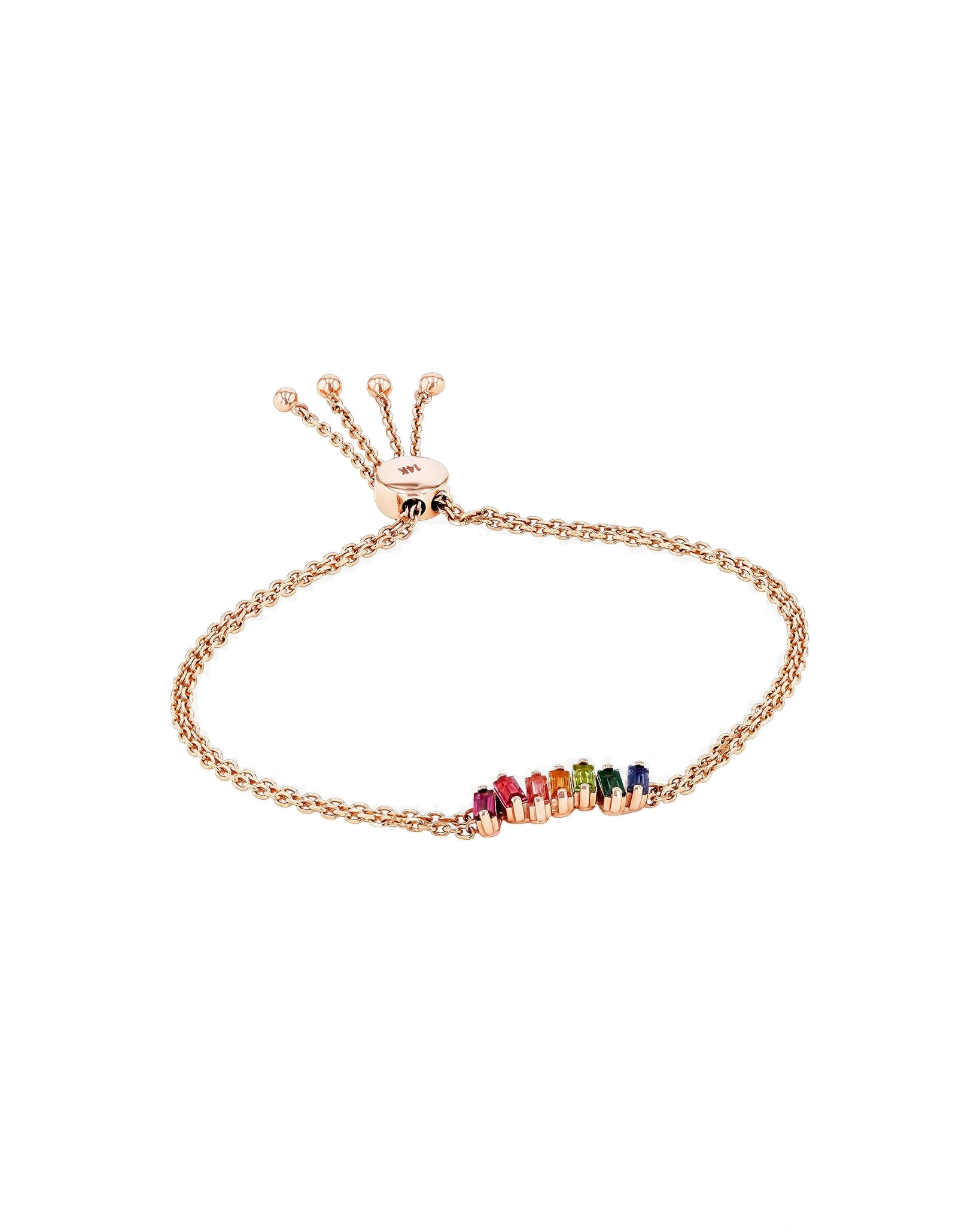 Suzanne Kalan Amalfi Rainbow Pulley Bracelet in 14K Rose Gold Suzanne Kalan Amalfi Rainbow Pulley Bracelet in 14K Rose Gold | Fine Bracelets | Coveti