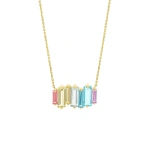 Suzanne Kalan Amalfi Reborn Pastel Stacker Pendant in 14K Yellow Gold | Fine Necklaces | Coveti