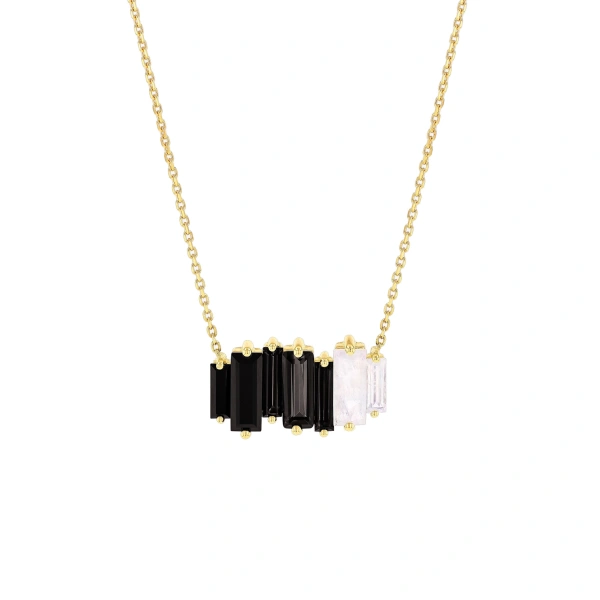 Amalfi Reborn Stacker Pendant in 14K Yellow Gold, Black Ombre
