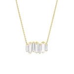 Suzanne Kalan Amalfi Reborn White Topaz Stacker Pendant in 14K White Gold | Fine Necklaces | Coveti