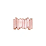 Suzanne Kalan Amalfi Stacker Half Band in 14K Rose Gold, Morganite Topaz | Fine Rings | Coveti
