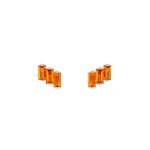 Suzanne Kalan Amalfi Studs in 14K Rose Gold, Citrine | Fine Earrings | Coveti