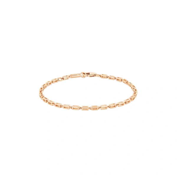 Suzanne Kalan Block-Chain Air Medium Bracelet in 18K Rose Gold | Fine Bracelets | Coveti