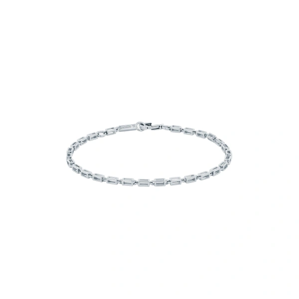 Suzanne Kalan Block-Chain Air Medium Bracelet in 18K White Gold | Fine Bracelets | Coveti