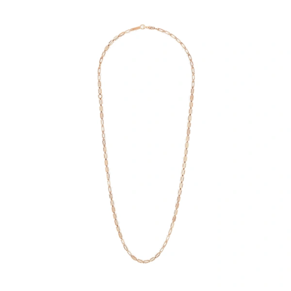 Suzanne Kalan Block-Chain Air Medium Necklace in 18K Rose Gold | Fine Necklaces | Coveti
