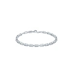 Suzanne Kalan Block-Chain Air Thick Bracelet in 18K White Gold | Fine Bracelets | Coveti