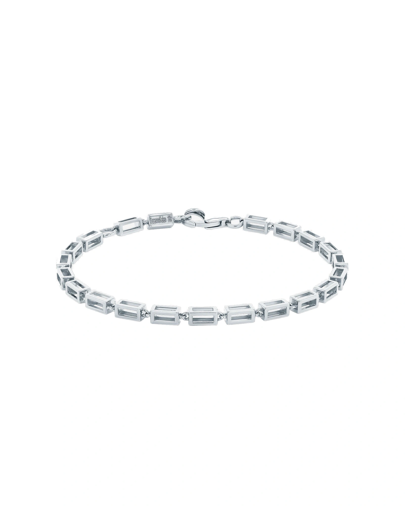 Suzanne Kalan Block-Chain Air Thick Bracelet in 18K White Gold Suzanne Kalan Block-Chain Air Thick Bracelet in 18K White Gold | Fine Bracelets | Coveti
