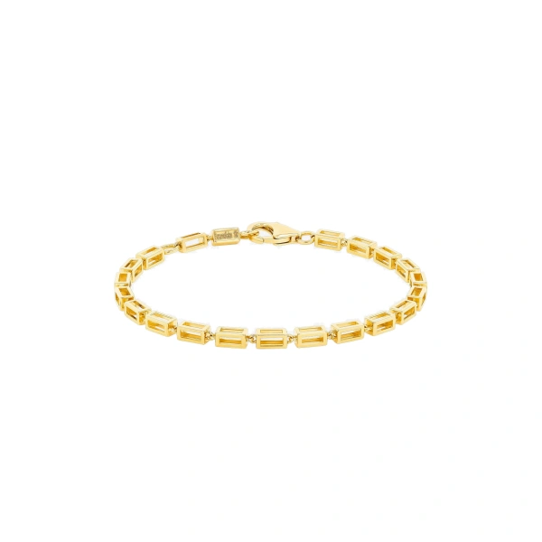 Suzanne Kalan Block-Chain Air Thick Bracelet in 18K Yellow Gold | Fine Bracelets | Coveti
