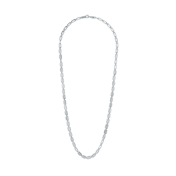 Suzanne Kalan Block-Chain Air Thick Necklace in 18K White Gold | Fine Necklaces | Coveti