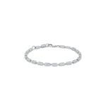 Suzanne Kalan Block-Chain Full Pave Diamond Medium Bracelet in 18K White Gold | Fine Bracelets | Coveti