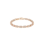 Suzanne Kalan Block-Chain Full Pave Diamond Thick Bracelet in 18K Rose Gold, Ref. GCB126D-7XXXX | Fine Bracelets | Coveti