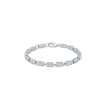 Suzanne Kalan Block-Chain Full Pave Diamond Thick Bracelet in 18K White Gold, Ref. GCB126D-7XXXXX | Fine Bracelets | Coveti