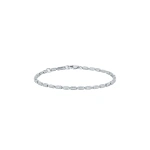 Suzanne Kalan Block-Chain Full Pave Diamond Thin Bracelet in 18K White Gold | Fine Bracelets | Coveti