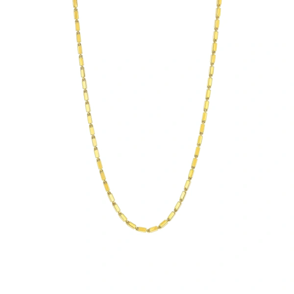 Suzanne Kalan Block-Chain Medium Necklace in 18K Yellow Gold | Fine Necklaces | Coveti