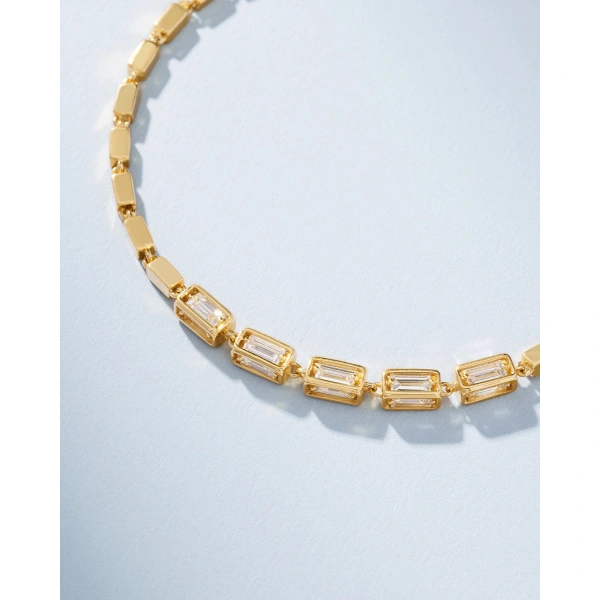Suzanne Kalan Block-Chain Multi-Diamond Medium Bracelet in 18K Yellow Gold | Fine Bracelets | Coveti