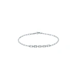 Suzanne Kalan Block-Chain Multi-Diamond Thin Bracelet in 18K White Gold | Fine Bracelets | Coveti