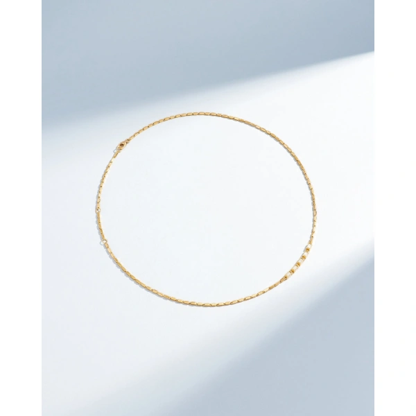Suzanne Kalan Block-Chain Multi-Diamond Thin Necklace in 18K Yellow Gold | Fine Necklaces | Coveti