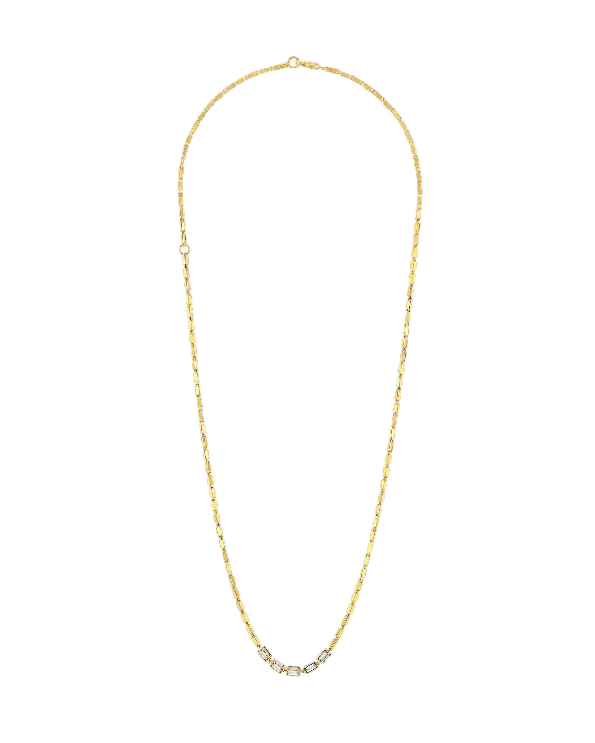 Suzanne Kalan Block-Chain Multi-Diamond Thin Necklace in 18K Yellow Gold Suzanne Kalan Block-Chain Multi-Diamond Thin Necklace in 18K Yellow Gold | Fine Necklaces | Coveti