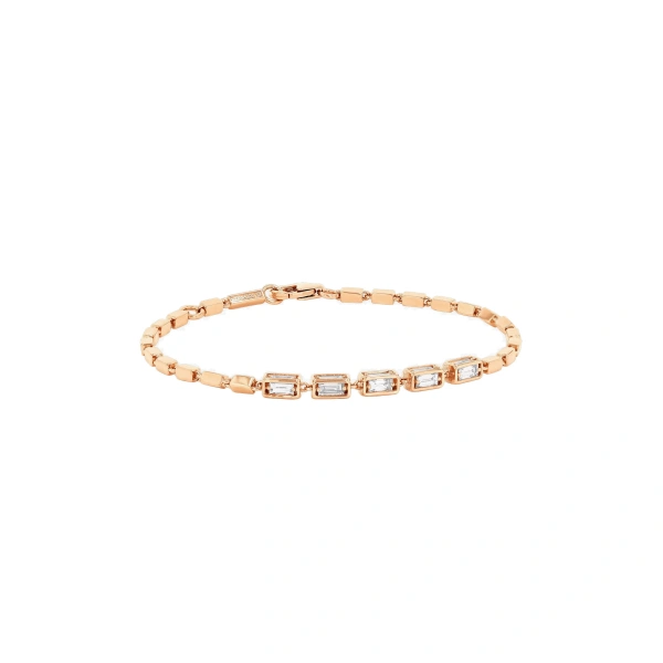 Suzanne Kalan Block-Chain Multi Medium Bracelet in 18K Rose Gold | Fine Bracelets | Coveti