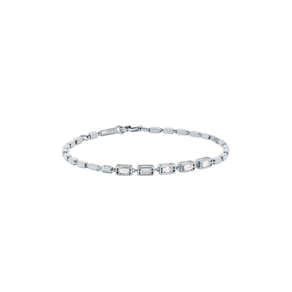 Suzanne Kalan Block-Chain Multi Medium Bracelet in 18K White Gold | Fine Bracelets | Coveti