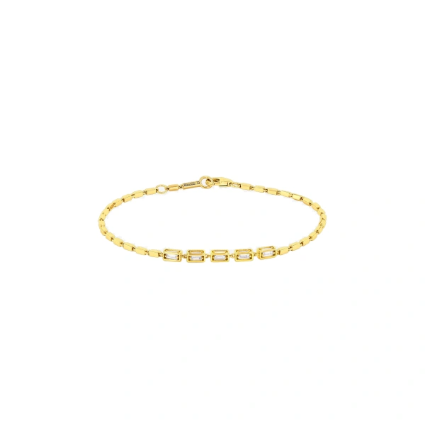 Suzanne Kalan Block-Chain Multi Thin Bracelet in 18K Yellow Gold | Fine Bracelets | Coveti
