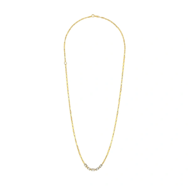 Suzanne Kalan Block-Chain Multi Thin Necklace in 18K Yellow Gold | Fine Necklaces | Coveti