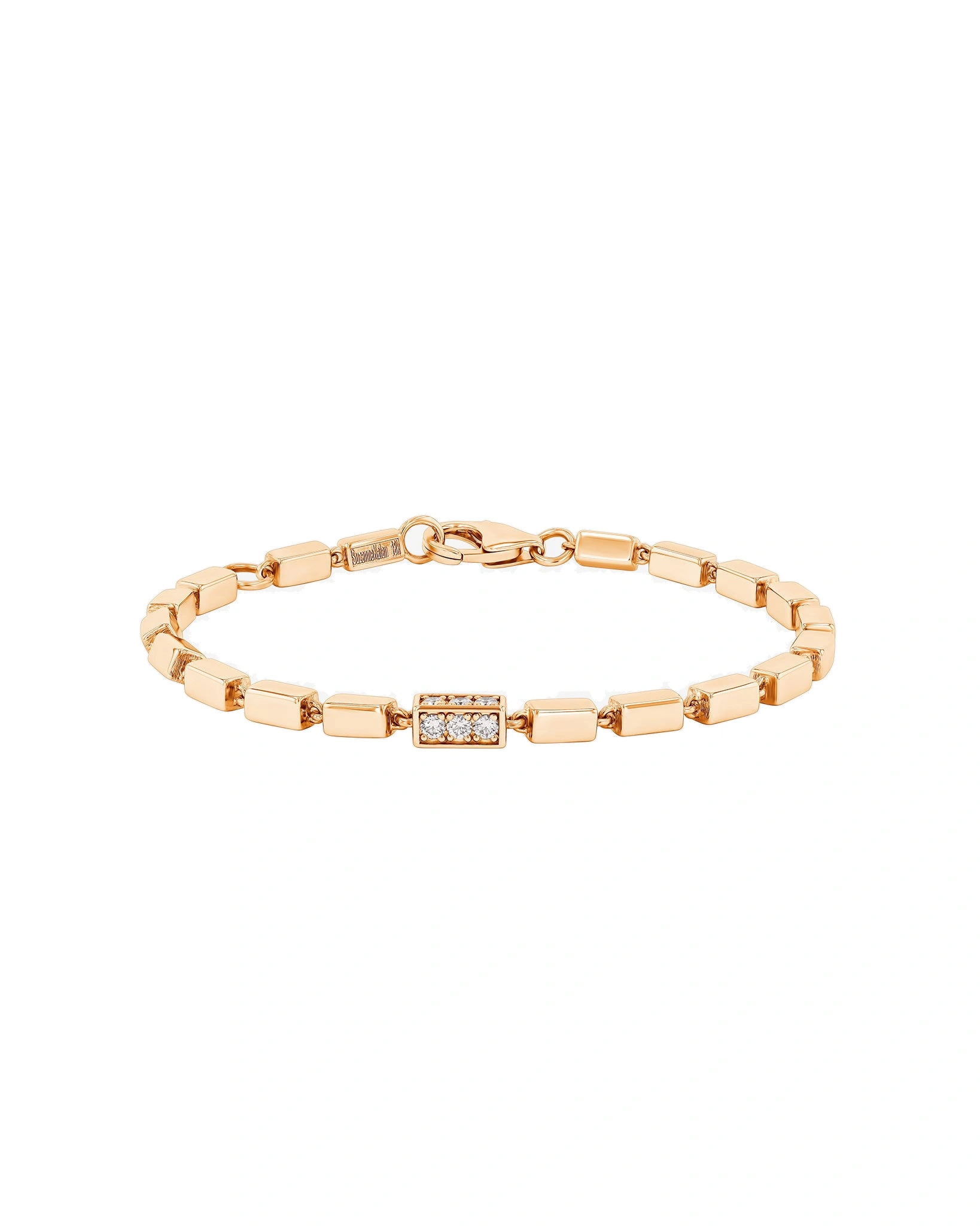 Suzanne Kalan Block-Chain Single Pave Diamond Thick Bracelet in 18K Rose Gold Suzanne Kalan Block-Chain Single Pave Diamond Thick Bracelet in 18K Rose Gold | Fine Bracelets | Coveti