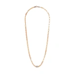 Suzanne Kalan Block-Chain Single Pave Diamond Thick Necklace in 18K Rose Gold | Fine Necklaces | Coveti