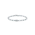Suzanne Kalan Block-Chain Single Thick Bracelet in 18K White Gold, Ref. GCB113D-7XX | Fine Bracelets | Coveti