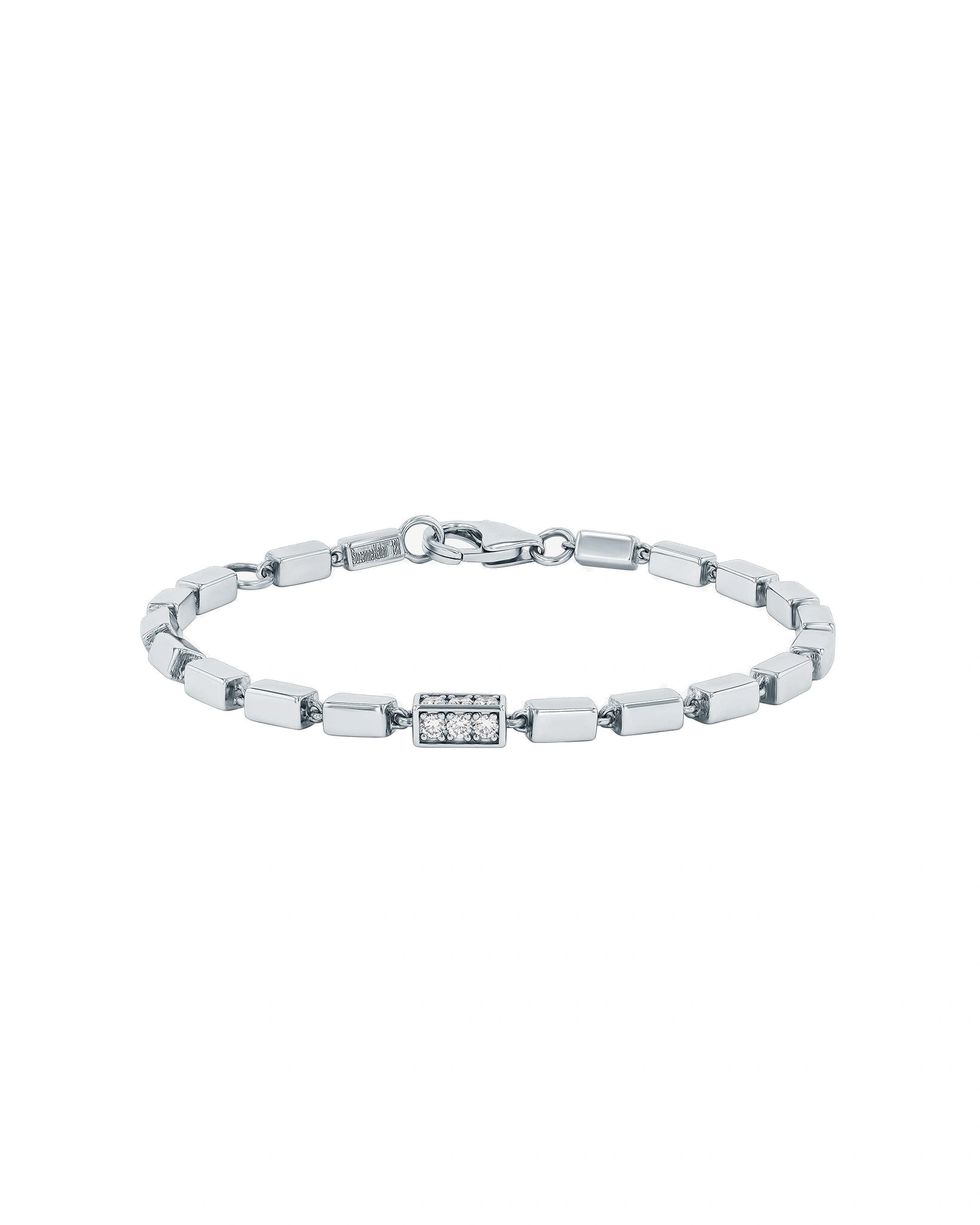 Suzanne Kalan Block-Chain Single Thick Bracelet in 18K White Gold, Ref. GCB113D-7XX Suzanne Kalan Block-Chain Single Thick Bracelet in 18K White Gold, Ref. GCB113D-7XX | Fine Bracelets | Coveti