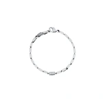 Suzanne Kalan Block-Chain Single Thick Bracelet in 18K White Gold, Ref. GCB113DM-8-WG | Fine Bracelets | Coveti
