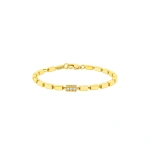 Suzanne Kalan Block-Chain Single Thick Bracelet in 18K Yellow Gold, Ref. GCB113D-7 | Fine Bracelets | Coveti