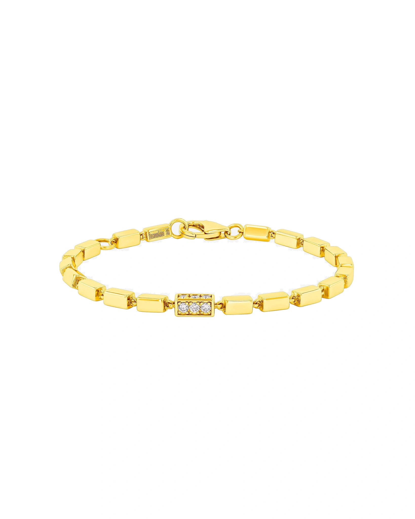Suzanne Kalan Block-Chain Single Thick Bracelet in 18K Yellow Gold, Ref. GCB113D-7 Suzanne Kalan Block-Chain Single Thick Bracelet in 18K Yellow Gold, Ref. GCB113D-7 | Fine Bracelets | Coveti