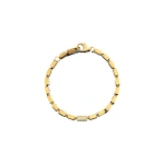 Suzanne Kalan Block-Chain Single Thick Bracelet in 18K Yellow Gold, Ref. GCB113DM-8-YG | Fine Bracelets | Coveti