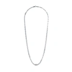 Suzanne Kalan Block-Chain Single Thick Necklace in 18K White Gold | Fine Necklaces | Coveti