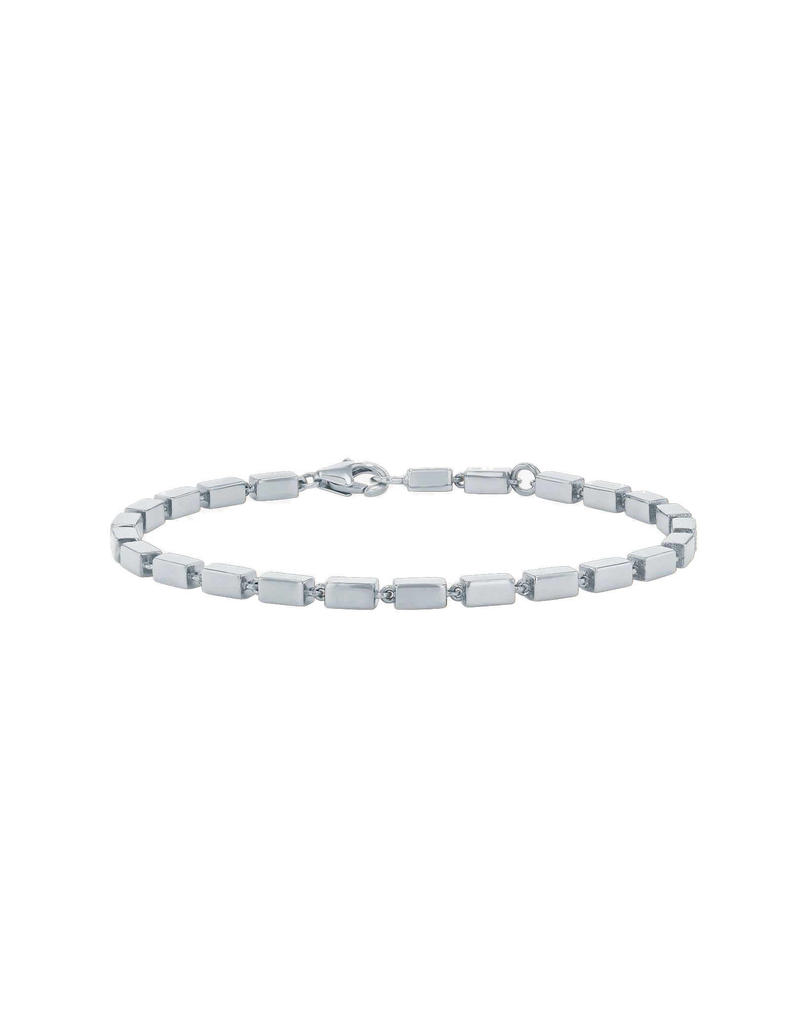 Suzanne Kalan Block-Chain Thick Bracelet in 18K White Gold Suzanne Kalan Block-Chain Thick Bracelet in 18K White Gold | Fine Bracelets | Coveti