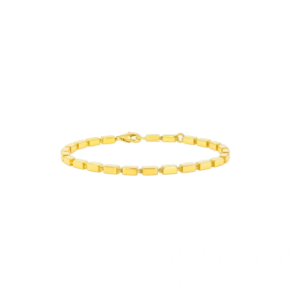 Suzanne Kalan Block-Chain Thick Bracelet in 18K Yellow Gold | Fine Bracelets | Coveti