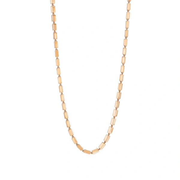 Suzanne Kalan Block-Chain Thick Necklace in 18K Rose Gold | Fine Necklaces | Coveti