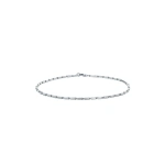 Suzanne Kalan Block-Chain Thin Bracelet in 18K White Gold | Fine Bracelets | Coveti