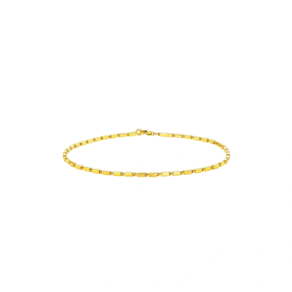 Suzanne Kalan Block-Chain Thin Bracelet in 18K Yellow Gold | Fine Bracelets | Coveti