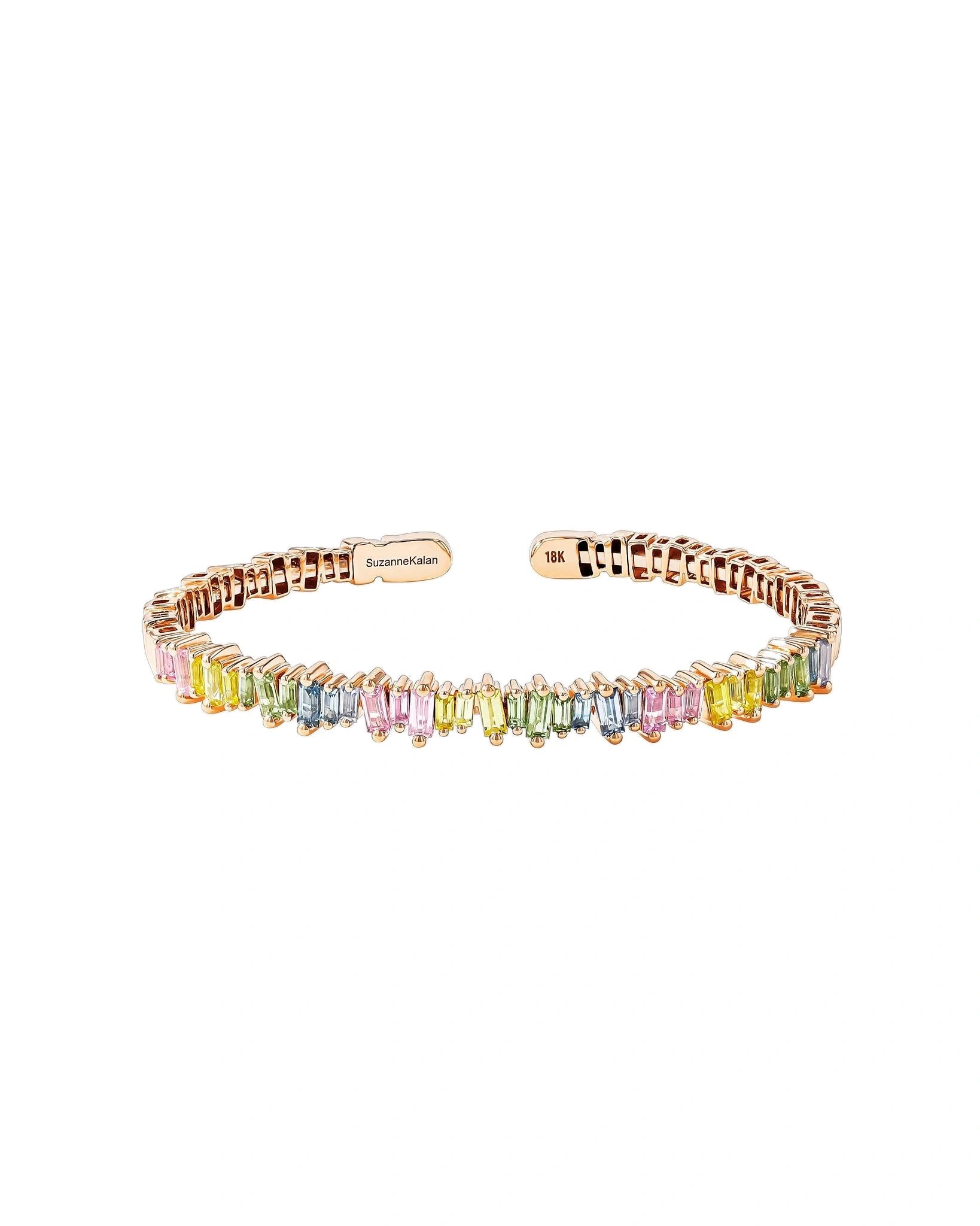 Suzanne Kalan Bold Bangle in 18K Rose Gold, Pastel Sapphire Suzanne Kalan Bold Bangle in 18K Rose Gold, Pastel Sapphire | Fine Bracelets | Coveti