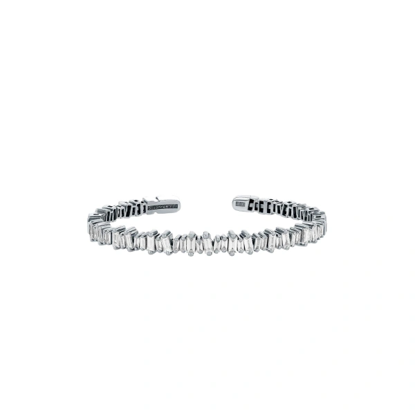 Bold Bangle in 18K White Gold
