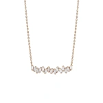 Suzanne Kalan Bold Bar Pendant in 18K Rose Gold | Fine Necklaces | Coveti