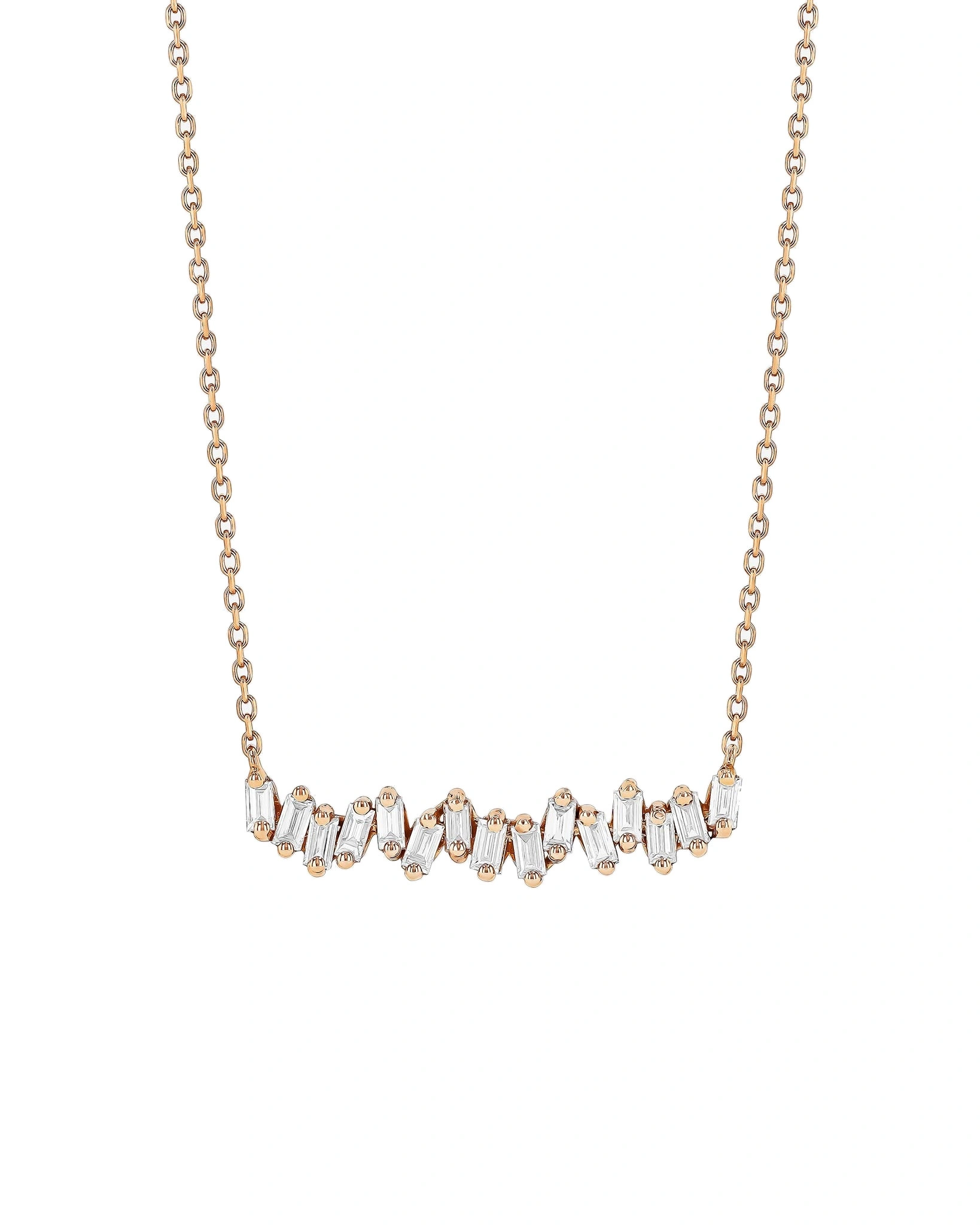 Suzanne Kalan Bold Bar Pendant in 18K Rose Gold Suzanne Kalan Bold Bar Pendant in 18K Rose Gold | Fine Necklaces | Coveti