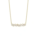 Suzanne Kalan Bold Bar Pendant in 18K Yellow Gold | Fine Necklaces | Coveti