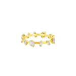 Suzanne Kalan Bold Barbwire Band in 18K Yellow Gold | Fine Rings | Coveti