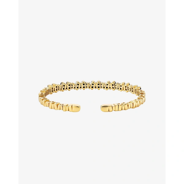 Suzanne Kalan Bold Black Sapphire Bangle in 18K Yellow Gold | Fine Bracelets | Coveti