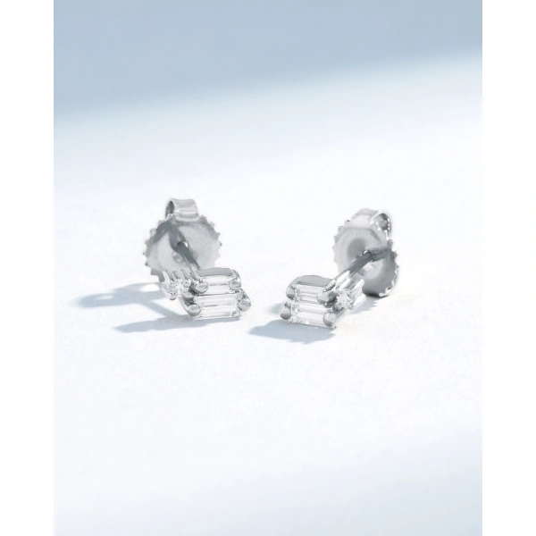 Suzanne Kalan Bold Burst Diamond Studs in 18K White Gold | Fine Earrings | Coveti