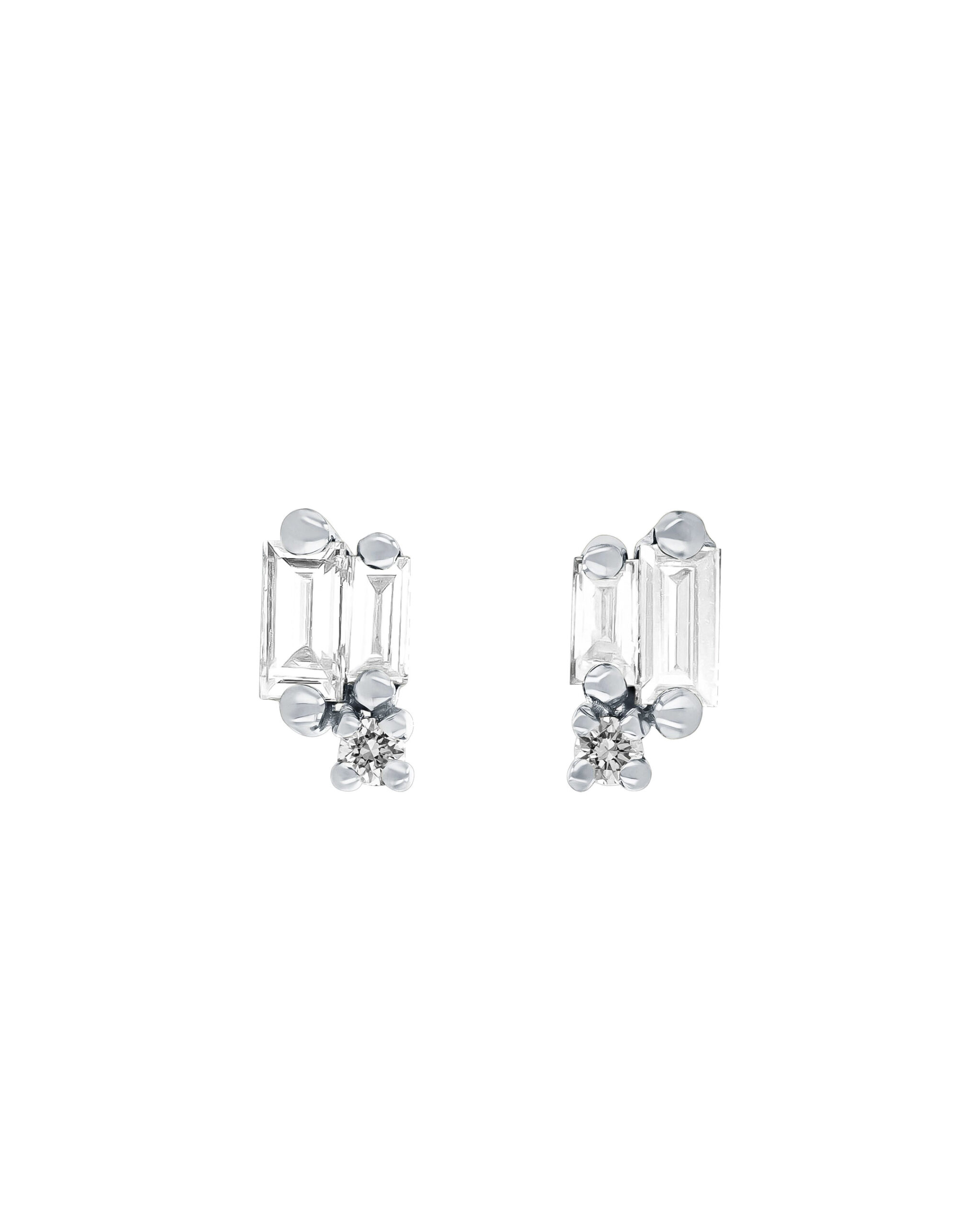 Suzanne Kalan Bold Burst Diamond Studs in 18K White Gold Suzanne Kalan Bold Burst Diamond Studs in 18K White Gold | Fine Earrings | Coveti