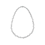 Suzanne Kalan Bold Burst Diamond Tennis Necklace in 18K White Gold | Fine Necklaces | Coveti